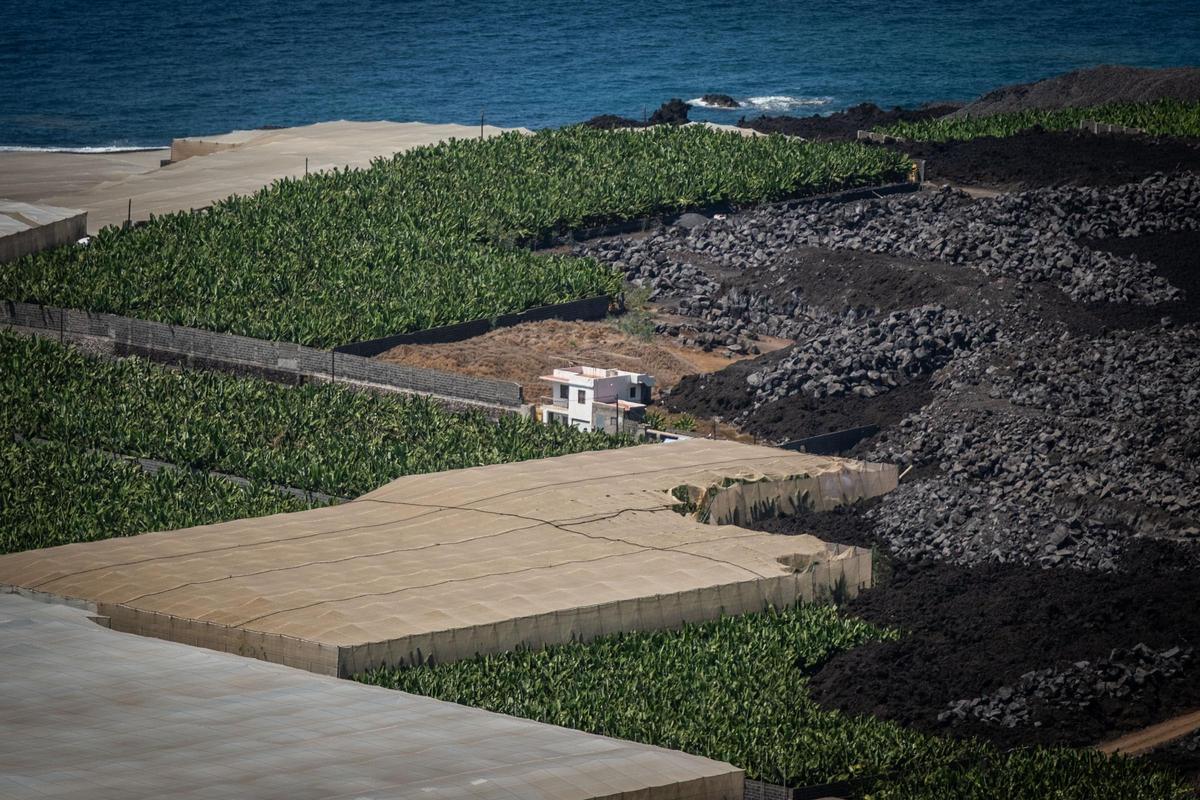 Panorámica de la costa de La Bombilla, en el municipio de Tazacorte.