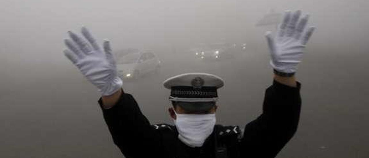 Un manto de contaminación cubre Shanghái.