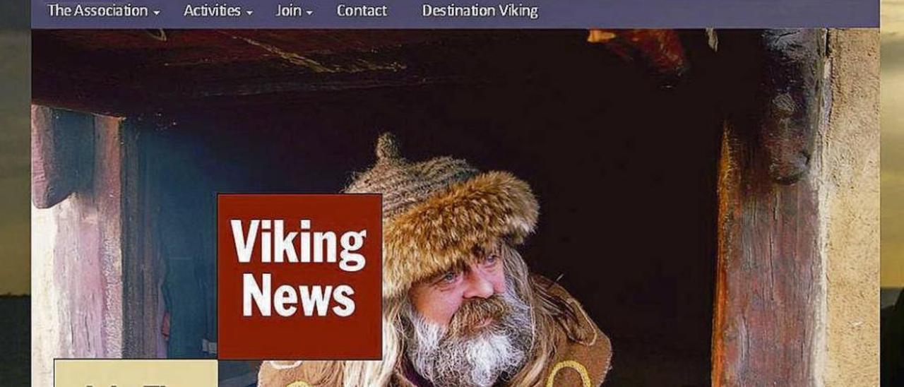 La web de la Asociación Destino Vikingo, a la que pertenece Catoira. // FdV