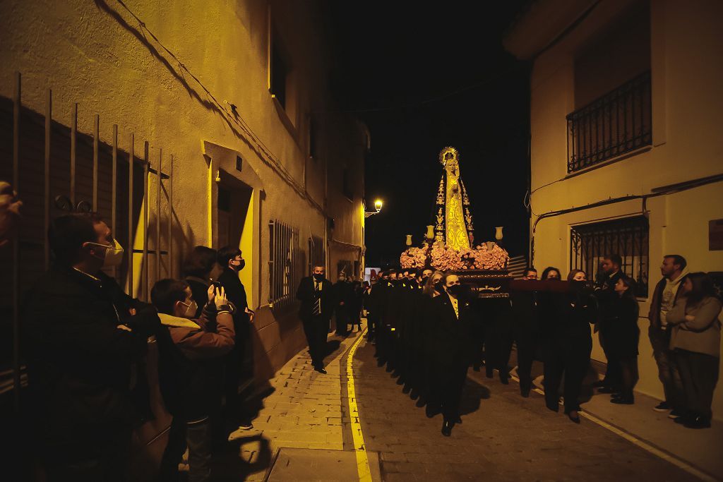 Semana Santa de Lorca 2022: Virgen de la Soledad del Paso Negro, iglesia y procesión