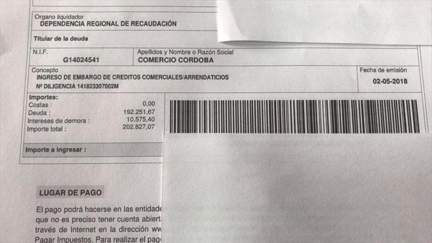 La Agencia Tributaria reclama a Comercio Córdoba 200.000 euros