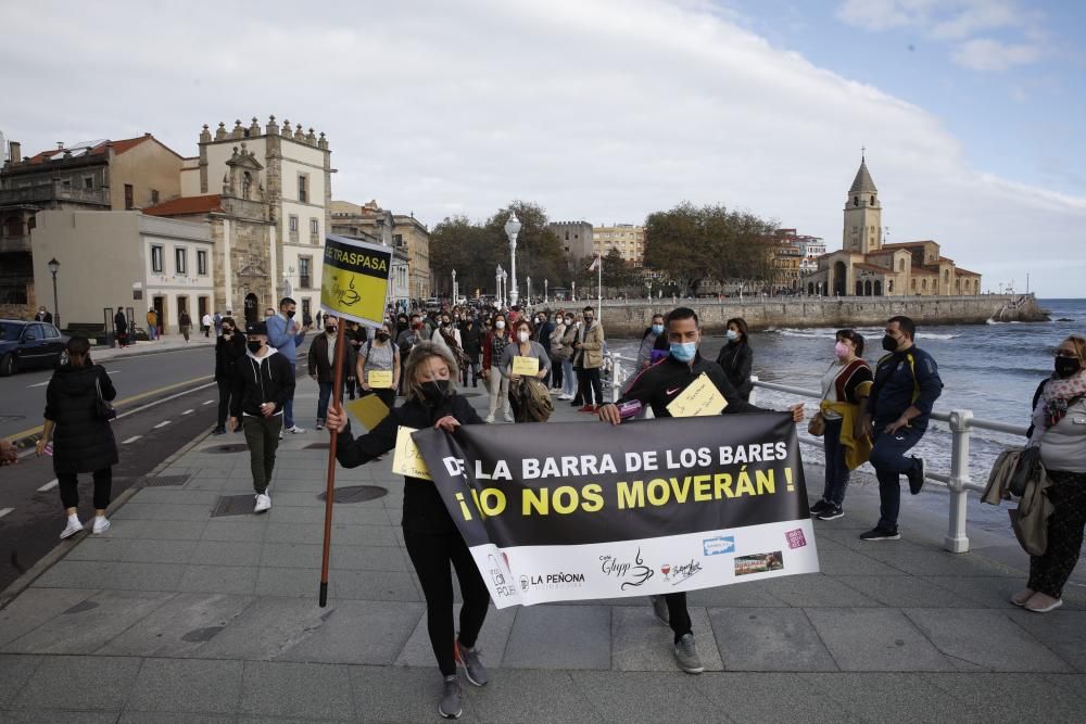 Protesta en Gijón de la hostelería local