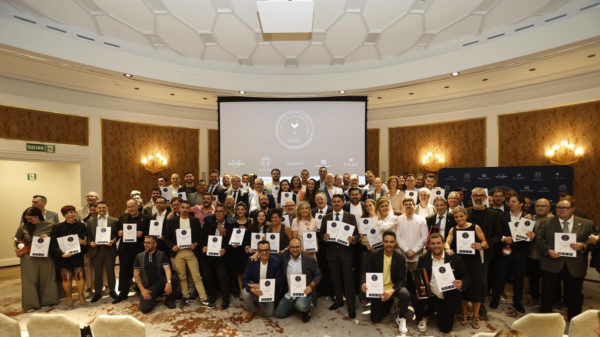 Imatge de la gala de presentació del rànquing dels 100 millors sommeliers d'Espanya, celebrada a Madrid.