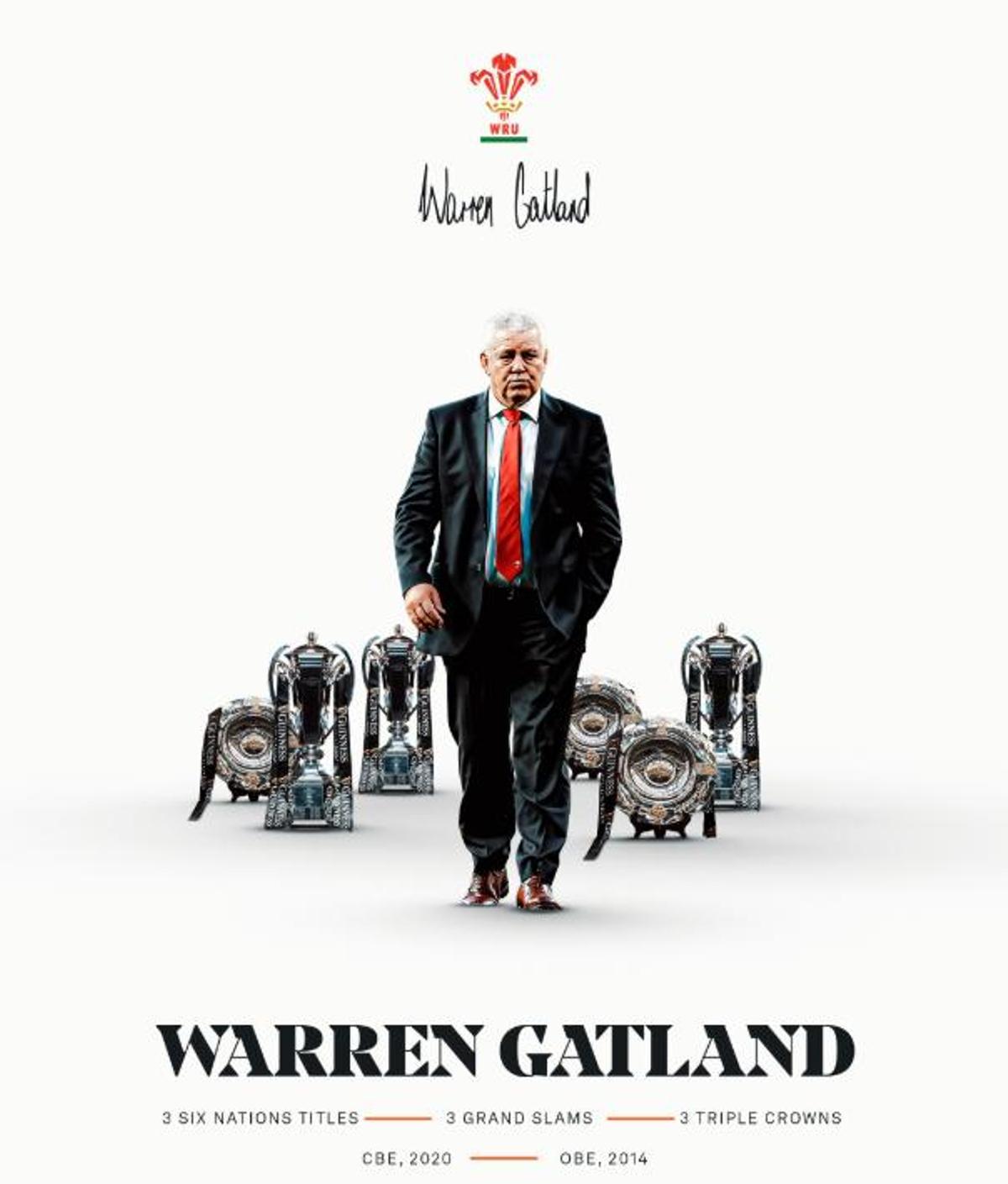 Despedida de Warren Gatland como seleccionador de Gales