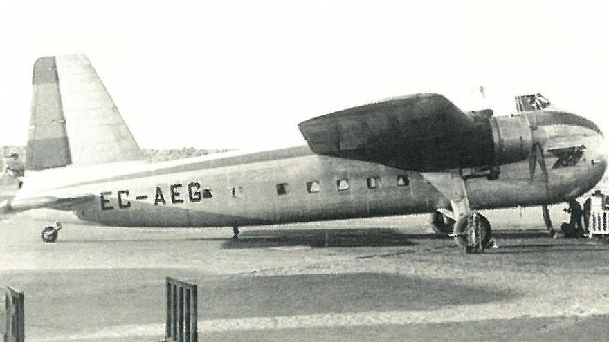 Avión Bristol 170 de Aviaco como el que se utilizó para el servicio aéreo bautizado como &quot;El Transiberiano&quot;