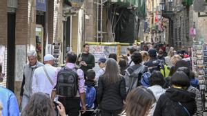 Imagen de archivo de la calle de Montcada, a rebosar de turistas por el tirón del Museu Picasso.