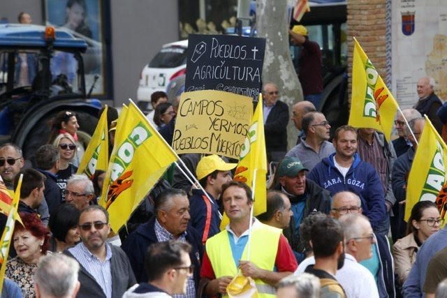 Manifestación de agricultores en Calatayud