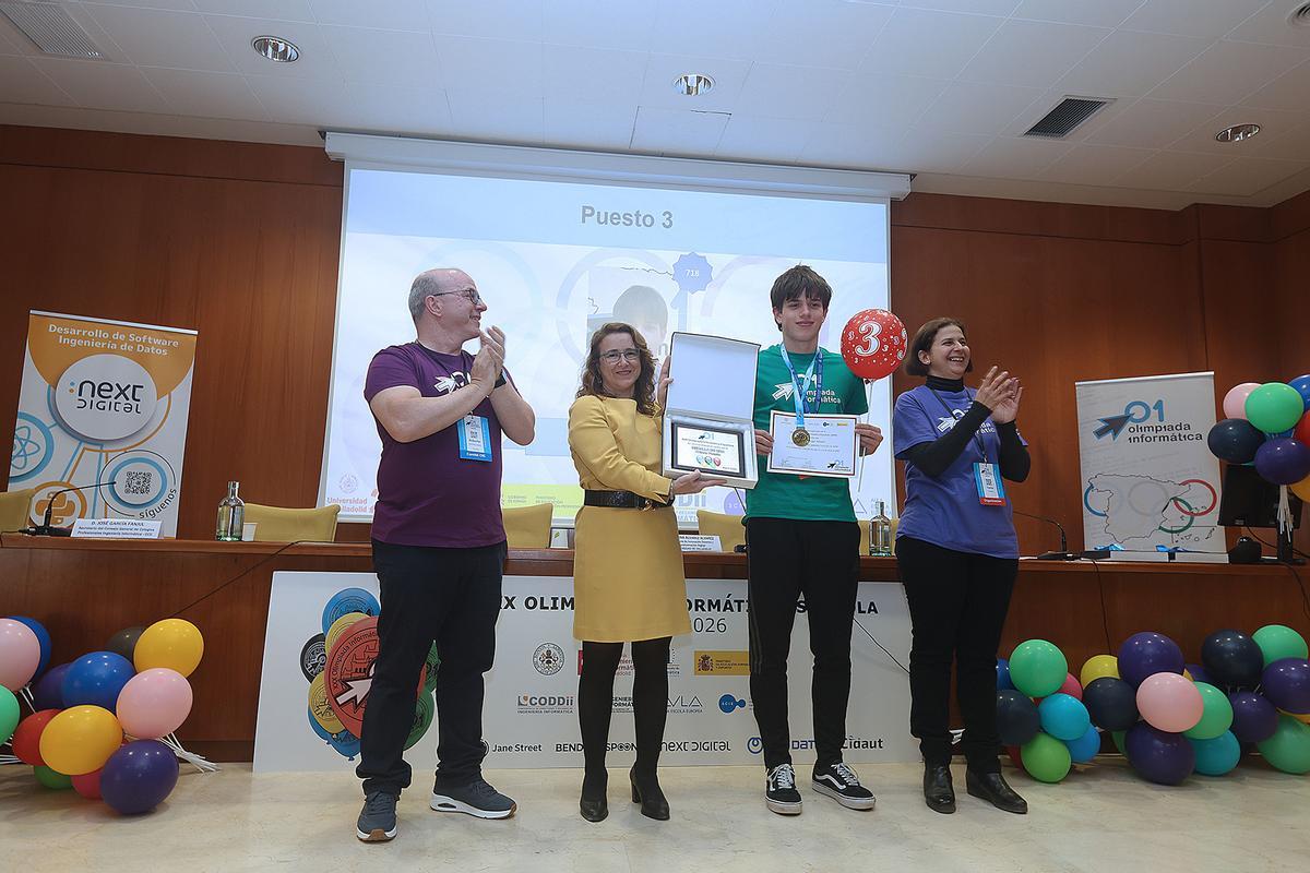 David Lago, terceiro clasificado e medalla de ouro da Olimpiada Informatica Española (foto da Universidad de Valladolid UVa)