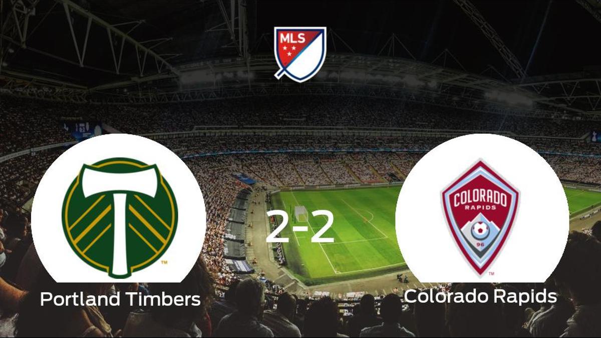 El Colorado Rapids logra un empate frente al Portland Timbers (2-2)