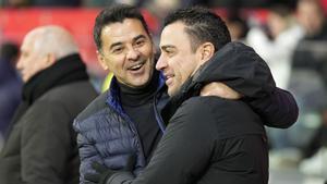 Será la tercera vez que se enfrenten Míchel y Xavi, que tienen muy buena relación