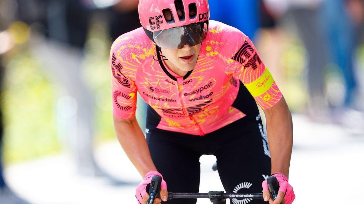 Kristen Faulkner, ganadora de la cuarta etapa de la Vuelta.
