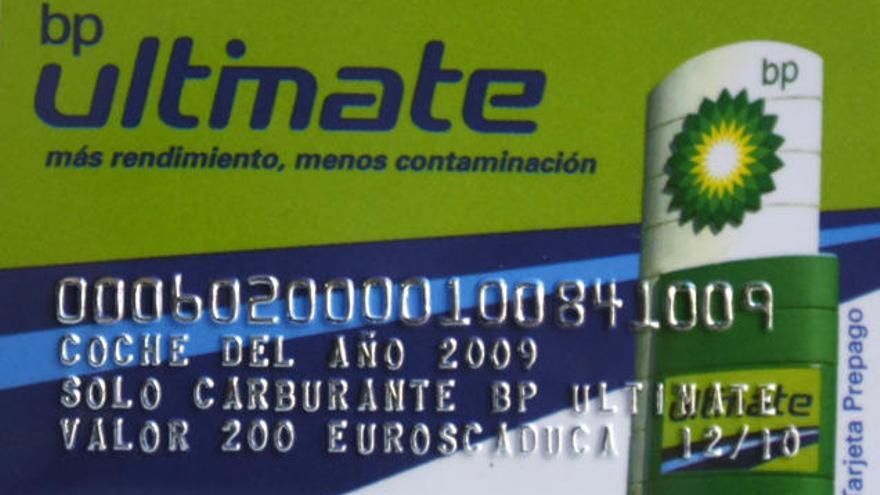 La tarjeta BP Ultimate contiene 200 euros en combustible.
