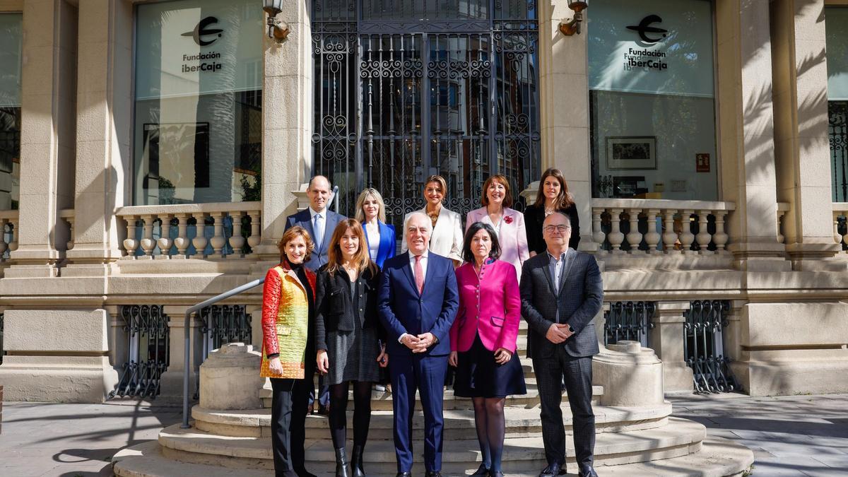 El equipo directivo de la Fundación Ibercaja.