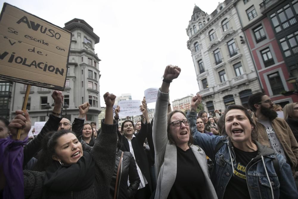 Concentración contra la sentencia a La Manada en Oviedo