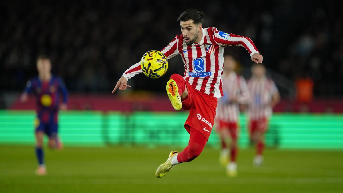 Baena en el partido contra el Barcelona