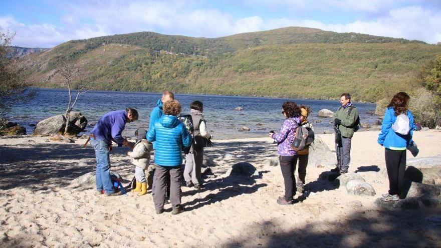 Recogida de colillas y basura en las playas del Lago de Sanabria