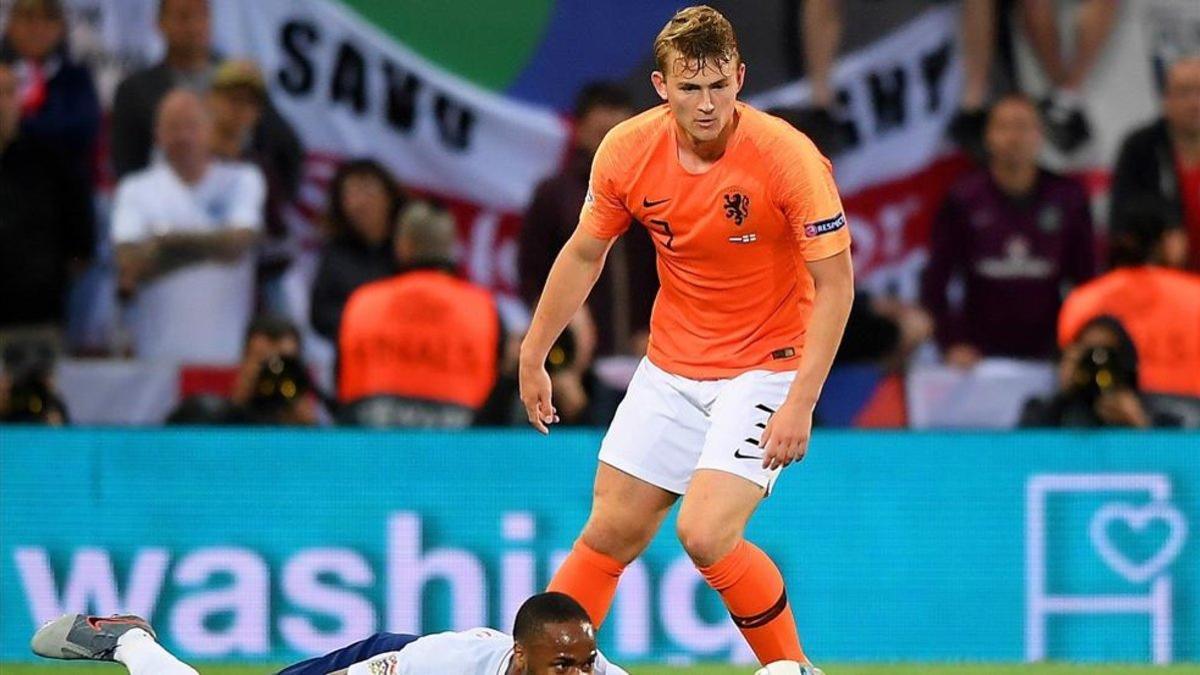 Matthijs de Ligt durante la semifinal de la Liga de Naciones de la UEFA