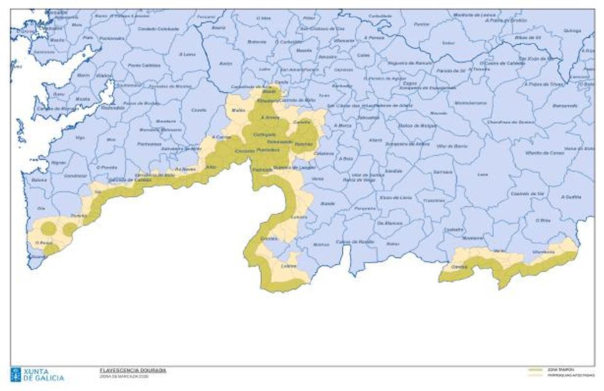 Mapa de la zona demarcada por Medio Rural.