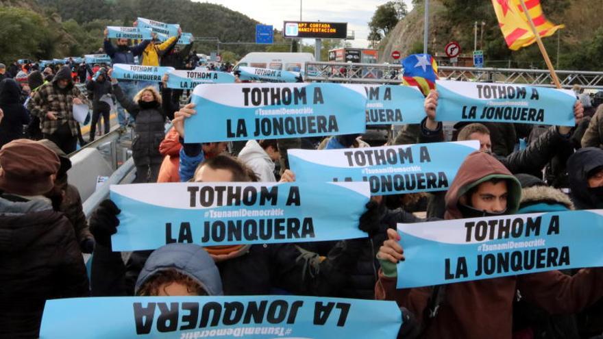 Manifestants al tall del novembre