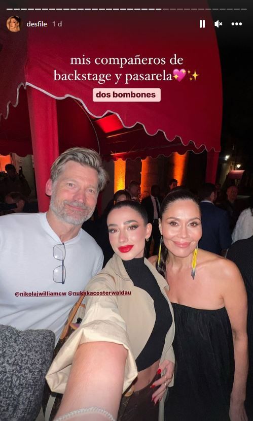 Lola Lolita con el actor Nikolaj Coster-Waldau y su mujer Nukaka