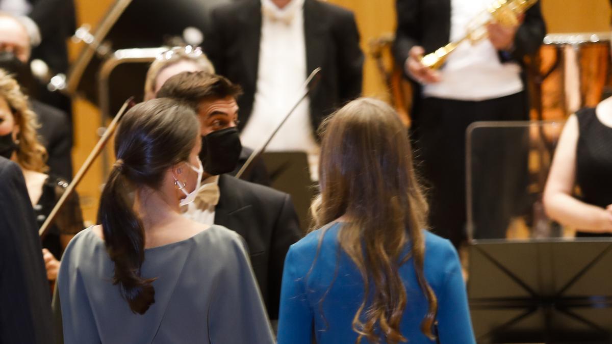 La Familia Real, tras el concierto en el Auditorio Príncipe Felipe