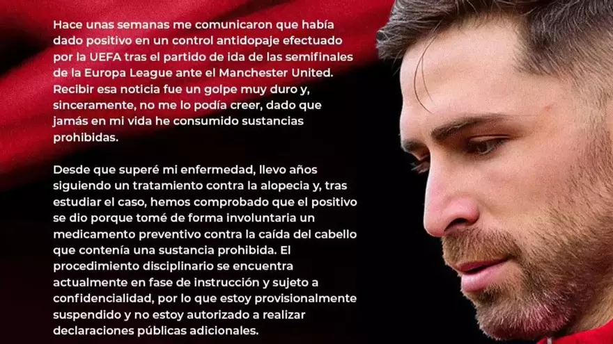 Yeray Álvarez, positivo en un control antidopaje