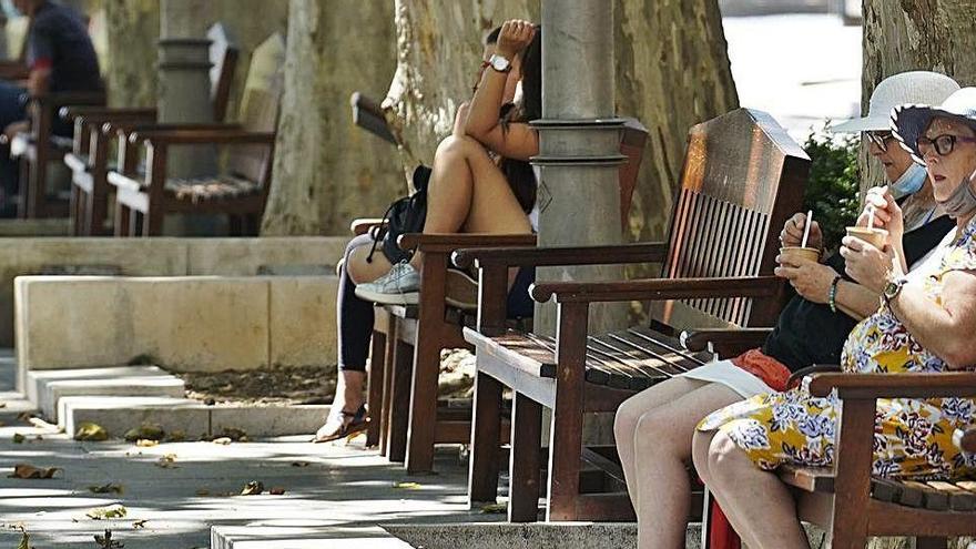 La Rambla de Figueres, ahir a la tarda