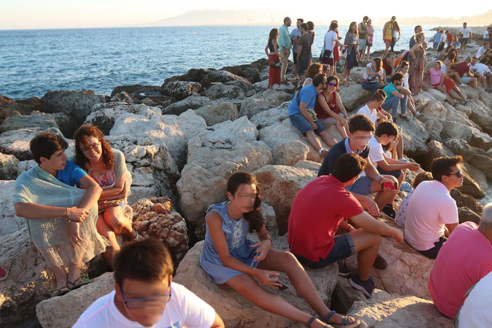 La Virgen del Carmen de Pedregalejo y la de El Palo se encuentran en las aguas del Mediterráneo.