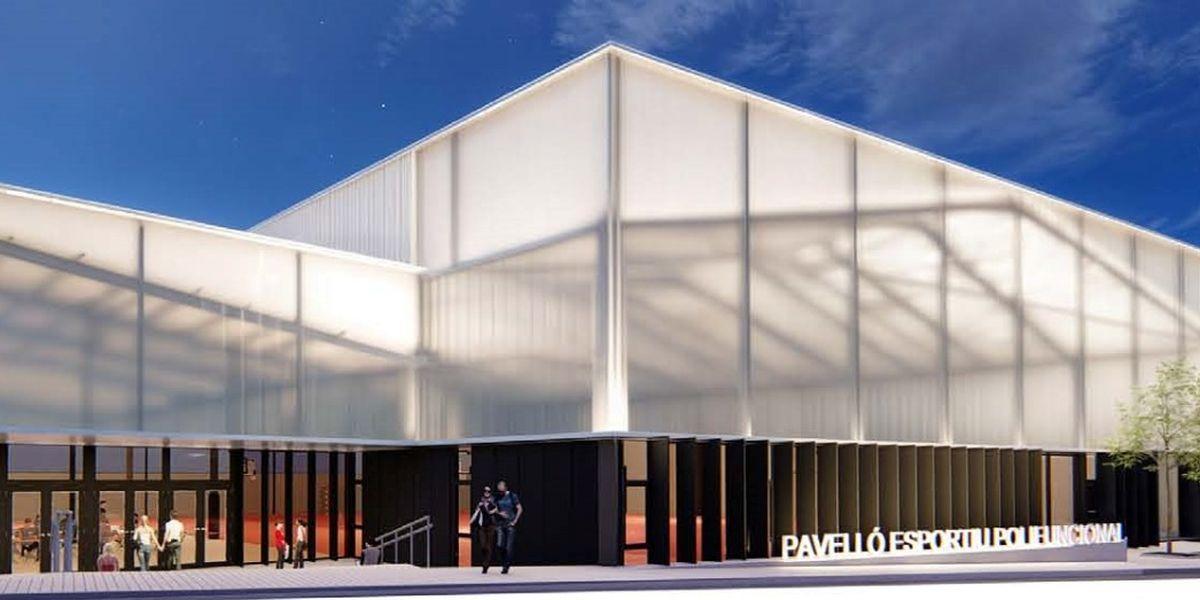 Imagen virtual de cómo quedará el frontón municipal de Betxí tras ejecutarse las obras de cubrición y mejora del recinto.