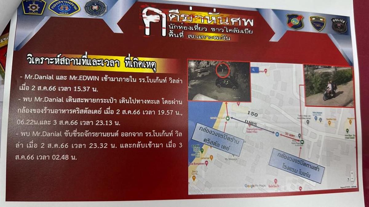 Las imágenes de las pruebas contra Sancho de la policía tailandesa