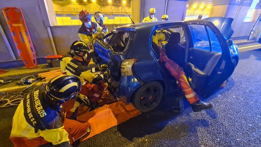 Un herido en un accidente en el túnel de La Ballena