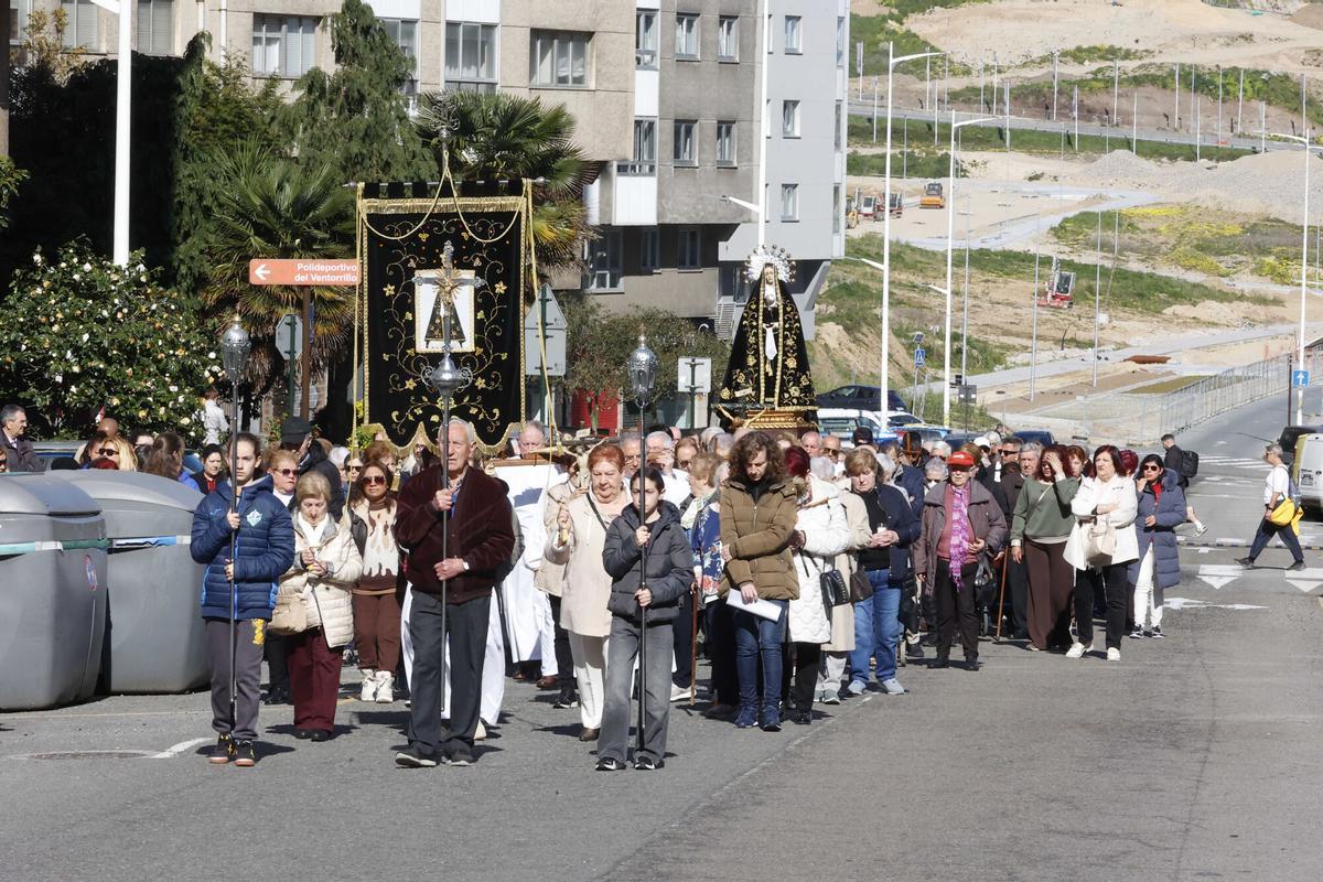 Primera procesión de la parroquia de San Francisco en O Ventorrillo