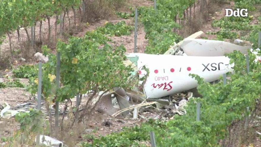 Vídeo: Dos morts en un accident d'avioneta al Penedès