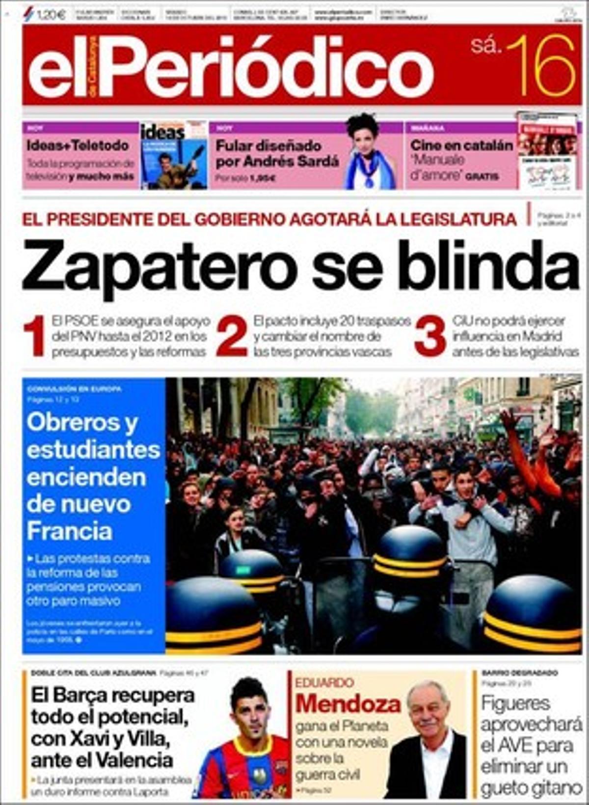 EL PERIÓDICO, 16/10/2010.