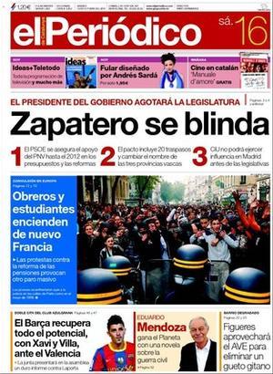 EL PERIÓDICO, 16/10/2010.