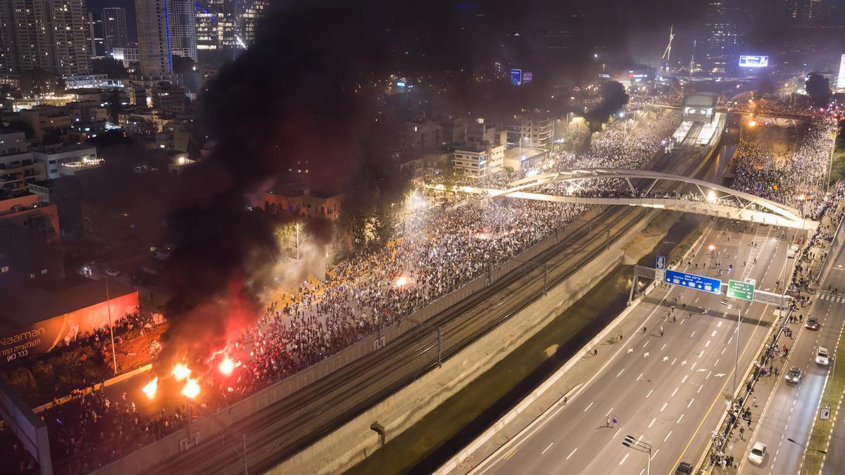 Nueva jornada de protestas en Israel contra la reforma judicial de Netanyahu