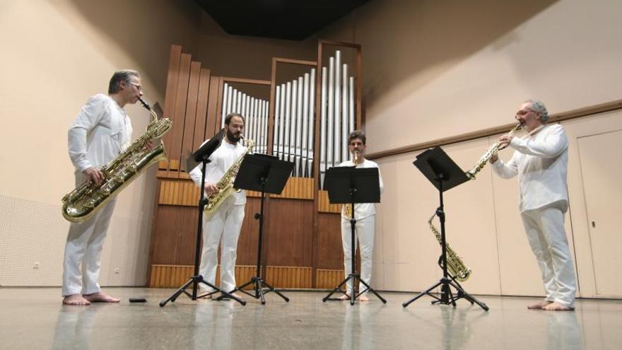 El cuarteto de saxofones Sigma Projet Quartet, en el Festival de Música Contemporánea.