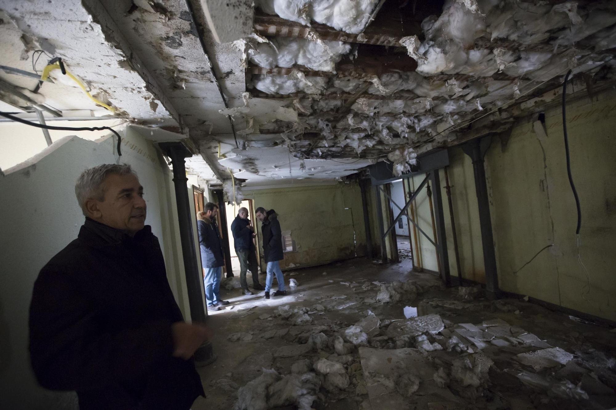 El interior del edificio del Café Colón, al desnudo