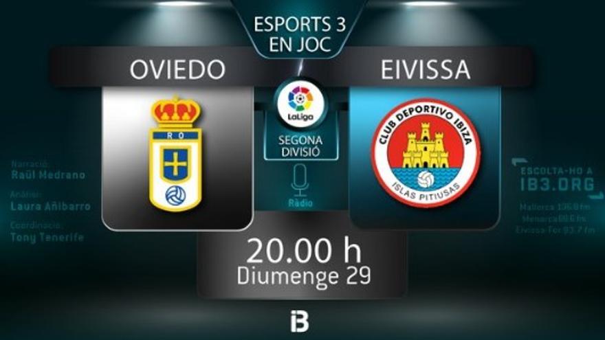 IB3 confunde el escudo de la UD Ibiza con el del CD Ibiza en la previa del partido frente al Oviedo