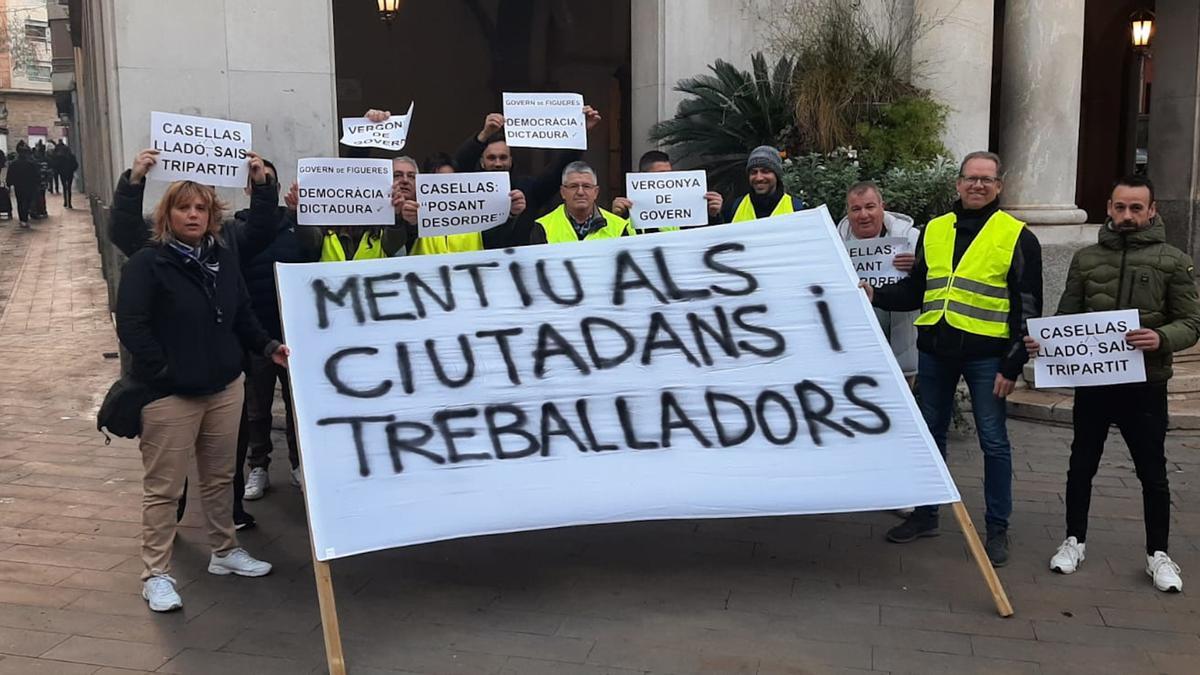 La protesta de la Guàrdia Urbana de Figueres.