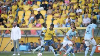 El Celta resiste con nueve y Las Palmas se hunde