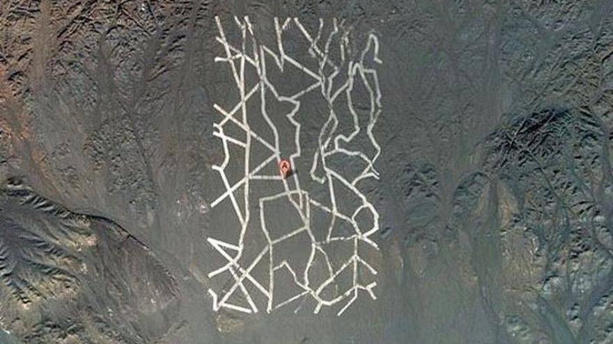 Google Earth desvela enormes estructuras en el desierto de Gobi para las que no se conoce función