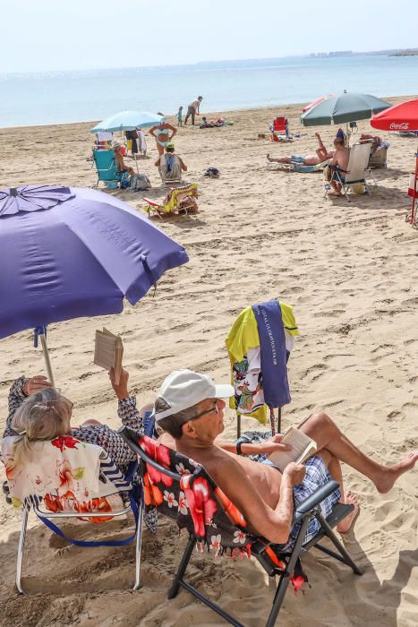 Imágenes de Torrevieja de este viernes 13 de marzo con terrazas y paseos llenos y playas animadas