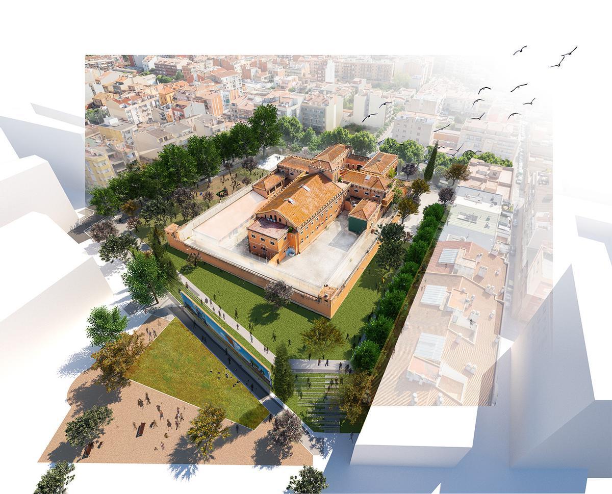 Imatge virtual dels jardins quan estiguin acabats, segons el projecte de l'obra