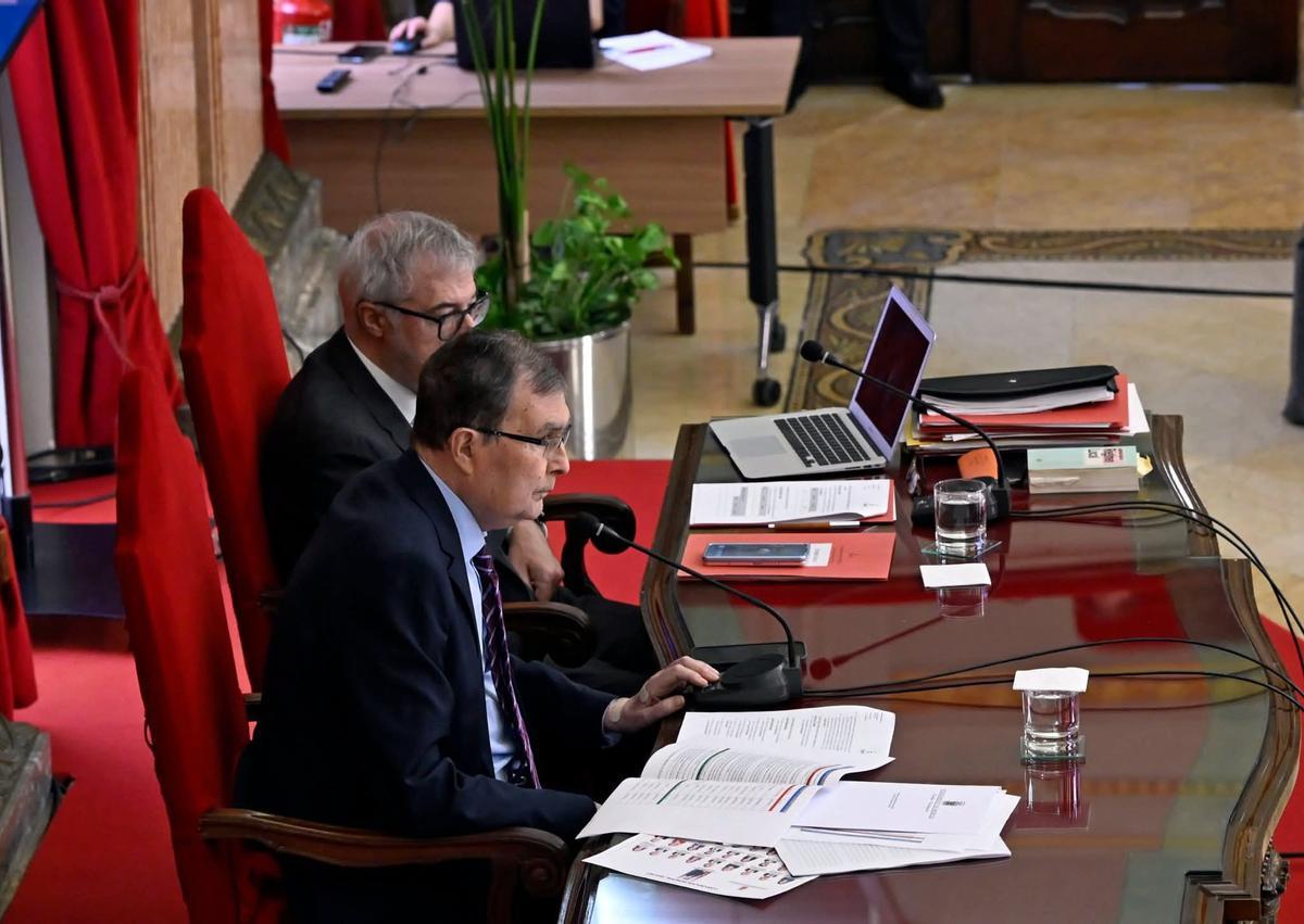 Ballesta, durante su última aparición pública, el pasado 30 de abril en el pleno del Ayuntamiento.