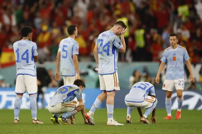 Salida de la selección española desde Qatar hacia España
