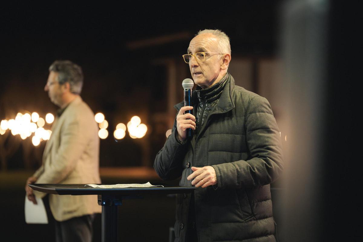 Joan Agustí, en una trobada amb patrocinadors i entitats socials.