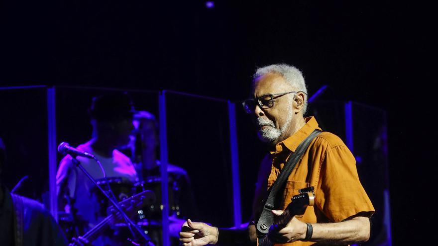 Gilberto Gil, durante du concierto en el Teatro Real.