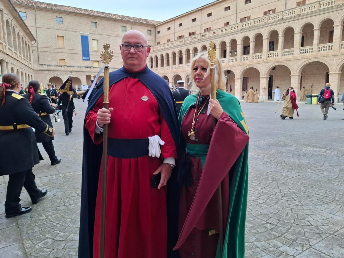 El presidente de la Asociación de Cofradías de Palma, Bernat Riera, y la vicepresidenta, Marisa Pérez.