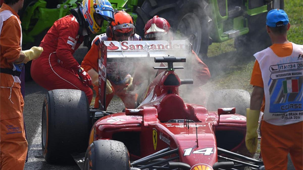 Alonso tuvo que abandonar en Monza